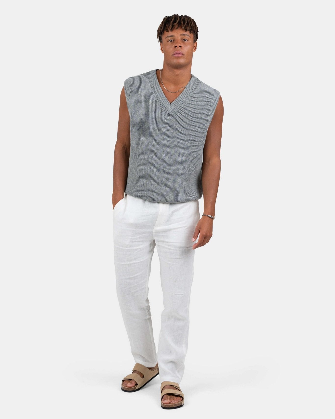 Strikvest Grå | Skagen - clothing.dk